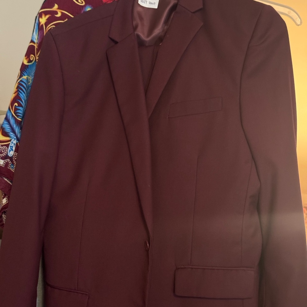 Junior Deep Burgundy 3-Piece suit (pants are split)